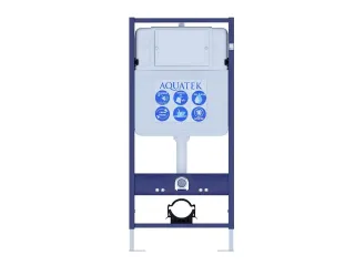 Комплект SET AQUATEK ЛЕЯ cm-011 4в1 унитаз с инсталляцией кнопкой и сиденьем микролифт